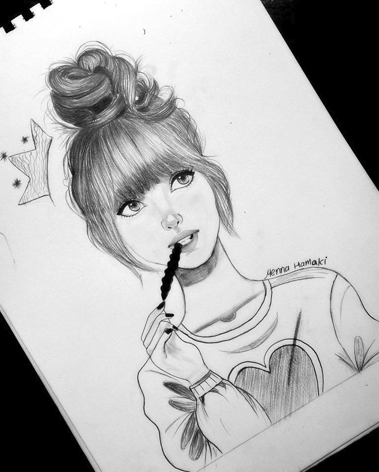 رسم بنات كيوت - صور رسومات بنات جميلة جدا 10502 10