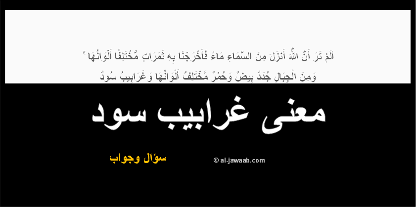 معنى غرابيب - افضل تفسير لغرابيب 2537