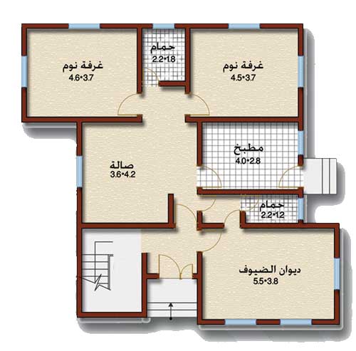 خرائط منازل 150 متر - اهم صور لمنازل 150 متر 10662 9