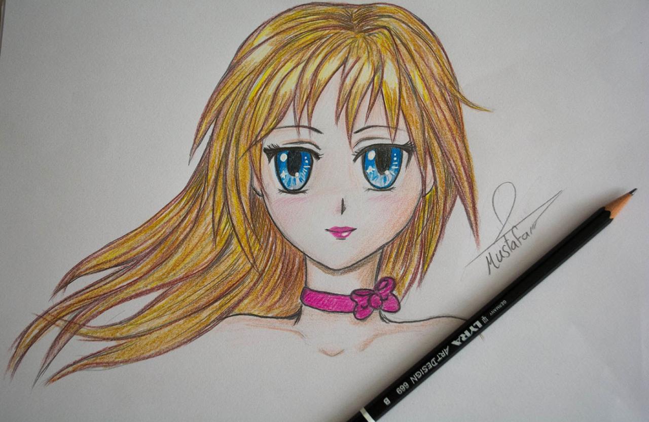 رسم بنات كيوت - صور رسومات بنات جميلة جدا 10502 9