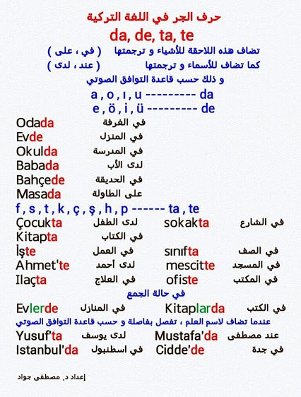 تعلم تركي - كلمات مفيده باللغه التركيه مترجمه 4460 5