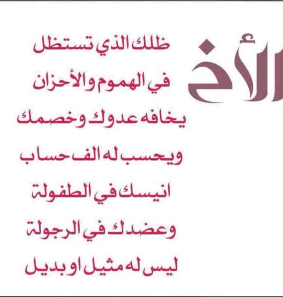 شعر عن الاخ الحنون - أجمل الكلمات المميزة والاشعار عن الأخ 449 13