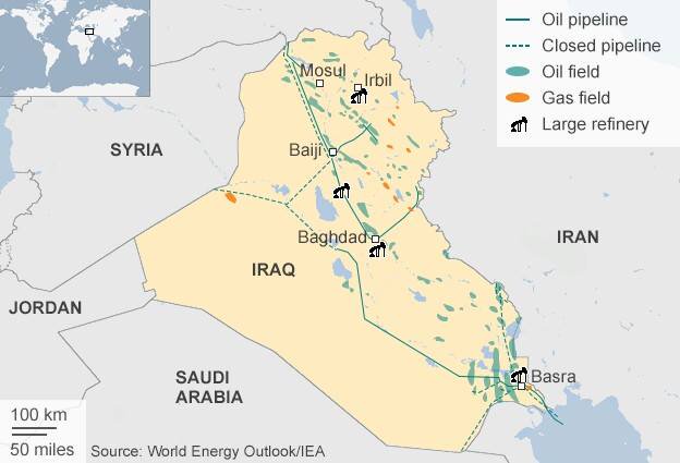 خريطة حقول النفط في العراق , تعرف على اماكن حقول النفط في العراق
